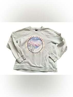Lake Tahoe California Graphic Crewneck Sweatshirt - Light Sage